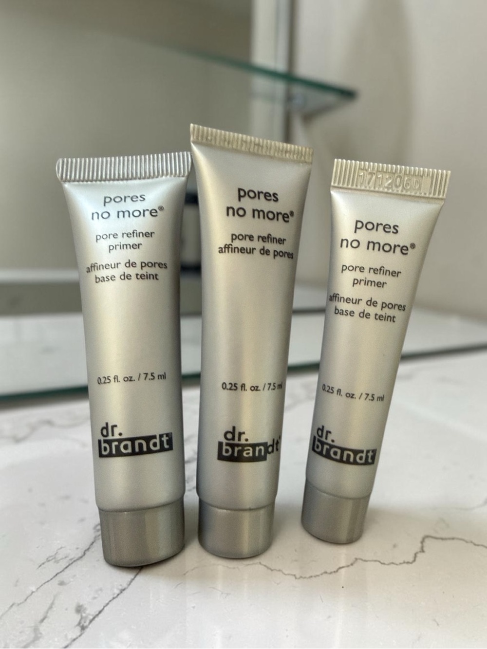 3 Sealed Dr. Brandt Pores No More Pore Refiner Primer 0.25 fl. oz. travel-size
